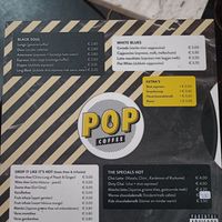 Menu 1/2 at Pop Coffee in Herentals