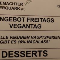Fridays 10% off all vegan dishes at Campus Bar & Restaurant in Dresden