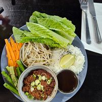 The Ssambap (Korean rice lettuce wrap). at Sòlas Kitchen in Dunfermline