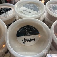 Cream cheese to go   at Hank's Bagels in Calabasas