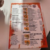 Menu  at Yamy‘s in Marrakech