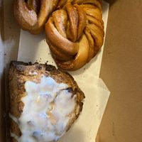 orange cardamom bun and lemon lavender scone at Poppy Shop in Portland