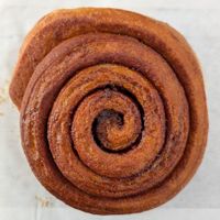 cinnamon roll at Poppy Shop in Portland