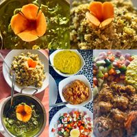 an array of their vegan dishess  at Curry Leaf in Thiruvananthapuram