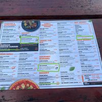 Menu back at Caversham Mill Restaurant in Lidgetton West