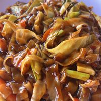Vegan kway teow- wasn’t on the menu but they are very happy to make vegan versions of anything on the menu or local Malaysian faves  at Mama Chop Floating Resturant in Pahang