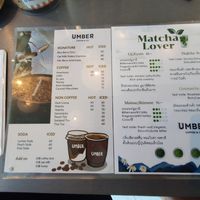 Menu at Umber Coffee & Co  in Phang Nga