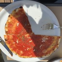 Pizza marinara (started eating before I remembered to take a photo!)  at Bernabò in Bergamo