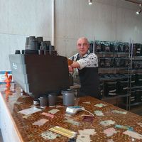 The owner, JP. at Opulence Coffee in Ottawa