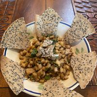 Tofu and mushrooms - good for breakfast   at Tree Vegan Kitchen in Sapa