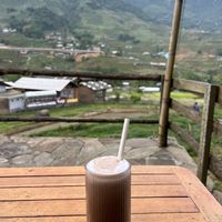 iced cacao lattee  at Tree Vegan Kitchen in Sapa