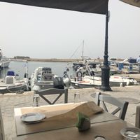 View from table at Glossitses in Crete
