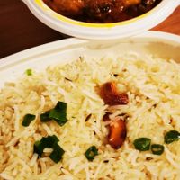 Alo goobi and jeera rice at Sanam Curry House in Gotemba