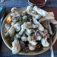 Crispy mushrooms with sweet chilli sauce  at Desert Lotus in Abu Dhabi