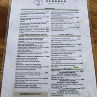 Vegan labels  at Sand Bar Beach House in Playa Del Carmen
