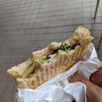 Mushroom cream panini at Down to Plant - Roppongi Hills   in Tokyo