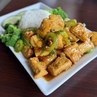 Orange Tofu  at Thanh Luong Vegetarian in Minnetonka