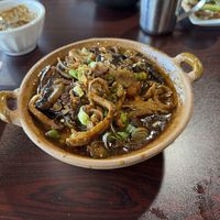 braised 🍆 with 🍄  at Thanh Luong Vegetarian in Minnetonka