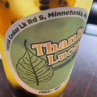 Passion fruit bubble teaa  at Thanh Luong Vegetarian in Minnetonka
