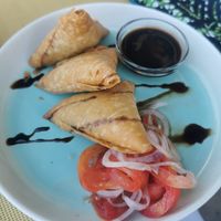 Samosas at Spicy Mama in Zanzibar
