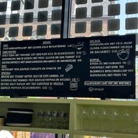 menu  at Museumcafé Centraal in Utrecht