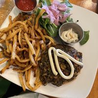 Those fries were 12/10 🔥 the burger was good, definitely fell apart but that doesn’t bother me with a homemade patty!   at The Refectory Cafe in Durham