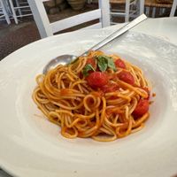 Spaghetti with tomato sauce   at Avli in Aegina