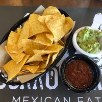 Chips, guac and smoky chipotle salsa  at Burro Blanco - Saadiyat in Abu Dhabi