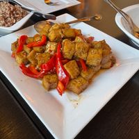 Fried Tofu Basil Plate at Laksana Thai Cuisine in San Jose