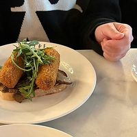 Vegan kroketten with avocado and mushrooms, very delicious   at Teds Eindhoven in Eindhoven