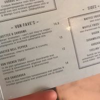 Vegan menu and waffle fries  at Teds Eindhoven in Eindhoven