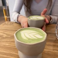 Matcha latte   at Helen's Book in Paris