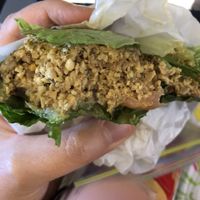 Raw lentil burger lettuce wrap.    at Fresh First - Maybe closed in Fort Lauderdale