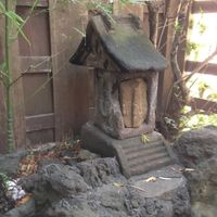 Small shrine out the back window. at Beach Muffin in Zushi