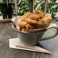 Jumbo size potatos   at Beach Muffin in Zushi
