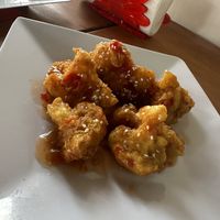 Fried cauliflower - incredible   at Soigné Vegan Garden in St Johns