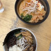 Tan tan ramen and shoyu ramen  at Umamido - Honest Ramen in Brussels