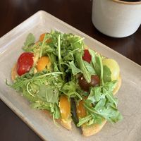 Avocado Toast from the breakfast menu (labeled vegan). Nice citrusy taste with the perfect amount of sprinkled salt flakes    at Prairie Kitchen & Bar in Minneapolis