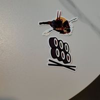Kawaii stickers at Sushi Saint in Orlando