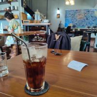 Coffee and atmosphere at Drip 1920s in Vientiane