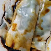 Pea pod Leaf Rice rolls at The Original Buddha Bodai - Kosher Vegetarian Restaurant in New York City