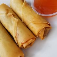 Spring rolls at The Original Buddha Bodai - Kosher Vegetarian Restaurant in New York City