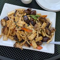 Mushroom dish at The Original Buddha Bodai - Kosher Vegetarian Restaurant in New York City