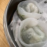 Watercress dumplings at The Original Buddha Bodai - Kosher Vegetarian Restaurant in New York City