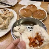 Steamed Bun interior   at The Original Buddha Bodai - Kosher Vegetarian Restaurant in New York City