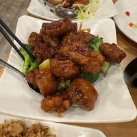 orange chicken at The Original Buddha Bodai - Kosher Vegetarian Restaurant in New York City