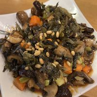 Mushroom seaweed pine nuts   at The Original Buddha Bodai - Kosher Vegetarian Restaurant in New York City
