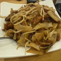 Ho fun noddles with barbecue faux meat   at The Original Buddha Bodai - Kosher Vegetarian Restaurant in New York City