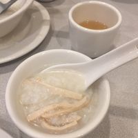 “shark fin” congee at The Original Buddha Bodai - Kosher Vegetarian Restaurant in New York City