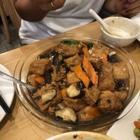 Fried tofu at The Original Buddha Bodai - Kosher Vegetarian Restaurant in New York City